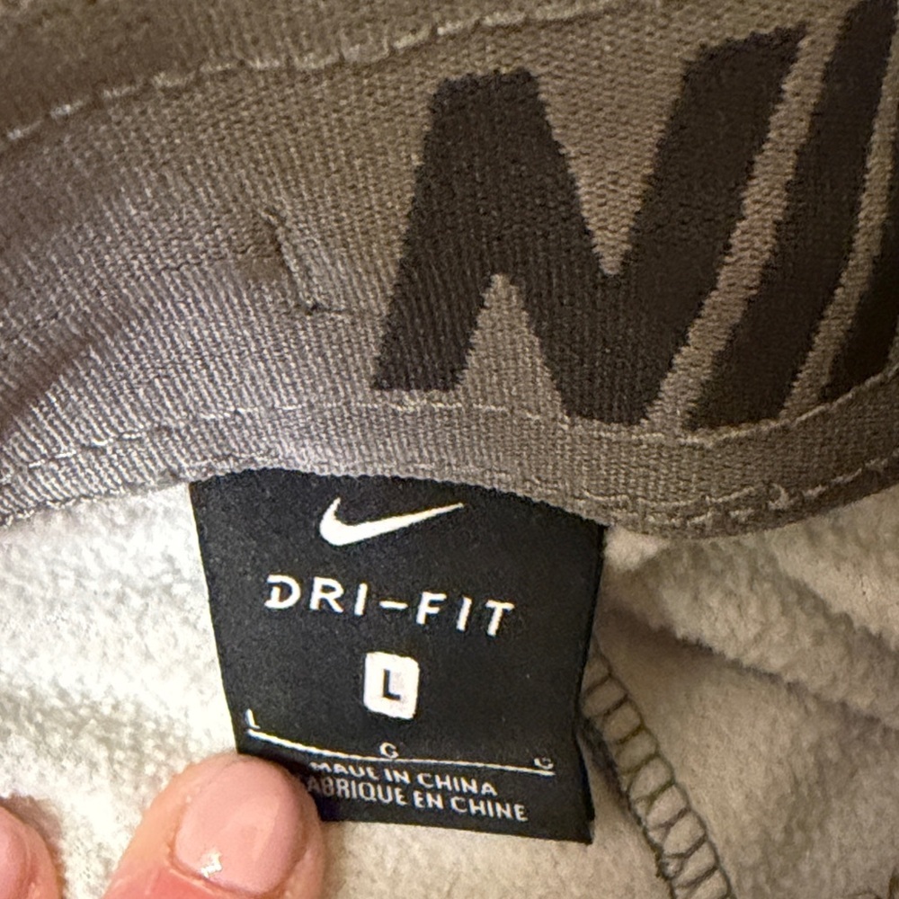 Nike Kids large Gray Joggers with Red Accents Dri-Fit - Picture 2 of 3